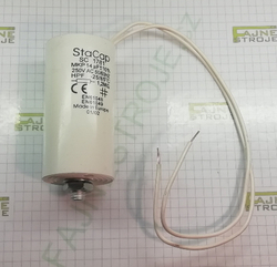 Kondenzátor zářivkový SC 1781, 14 uF, 250 V, drát + šroub