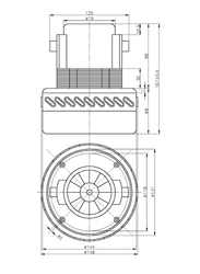 Motor vysavače 400 W/24 V, IME, BP30826X/B