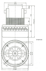 Motor vysavače 1200 W/230 V, ALFATEK 3890E SBDS