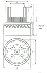 Motor vysavače 1000 W/230 V, AMETEK 061300447