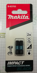 Makita B-63703 kovaný torzní bit Torx T40-25 mm 2 ks, impact screw bit