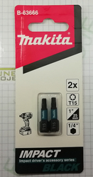 Makita B-63666 torzní bit Torx T15-25 mm 2 ks, impact screw bit