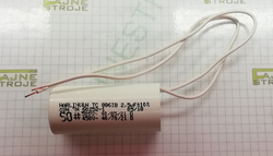 Motorový běhový kondenzátor SC 1180, 2,5 uF, 450 V, izolovaný drát - bez šroubu