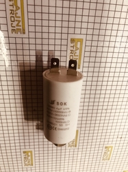 Kondenzátor SC1121, 4 uF, 450-500 V (2 x faston + šroub)
